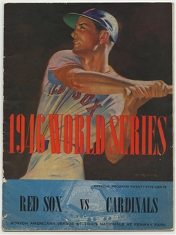 1946 World Series Program From Fenway Park - Un-Scored